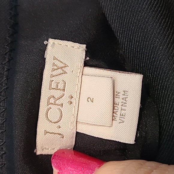 J. Crew Pencil Skirt Womens Size 2 Wool Black Office Preppy Luxury Old Money - Picture 5 of 7